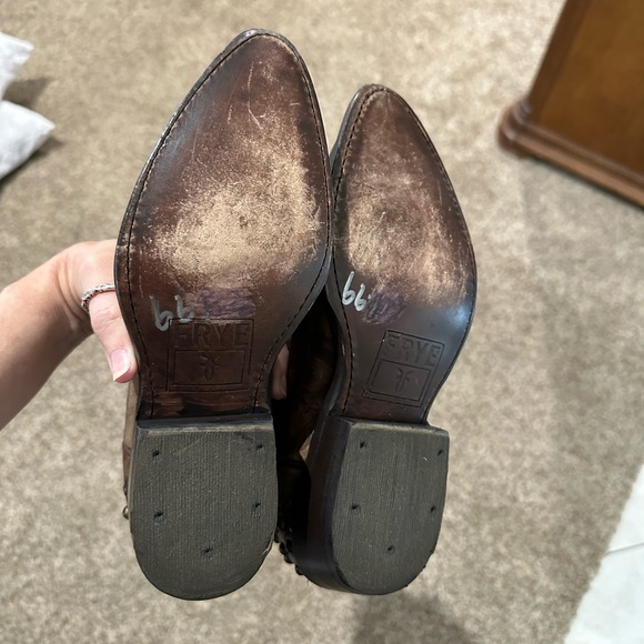 Frye Leather Boots with Studded Detailing - Picture 2 of 8